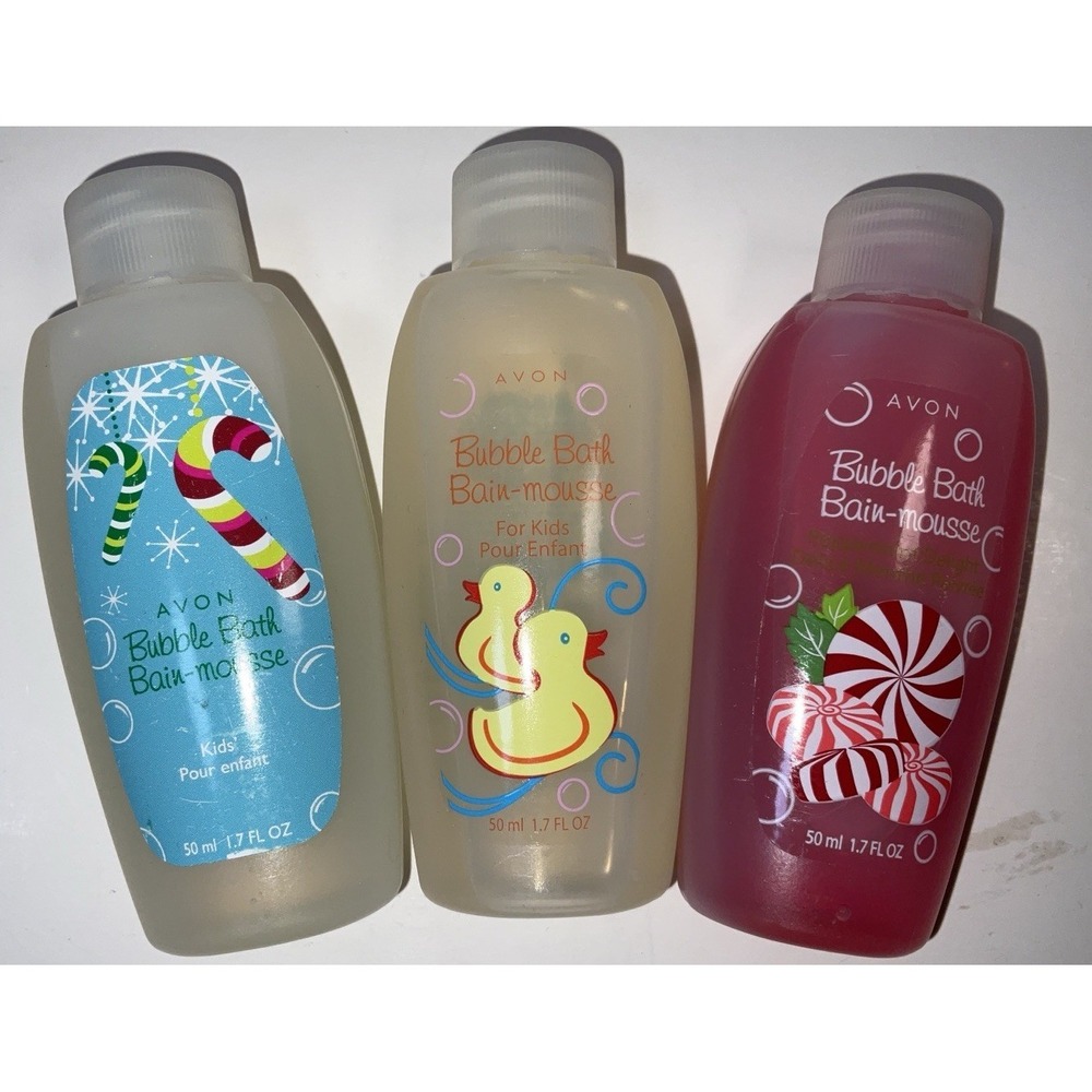NIP Sealed Lot 3 Travel Size Avon Bubble Bath For Kids & Adults 1.7 Fl. Oz. Each